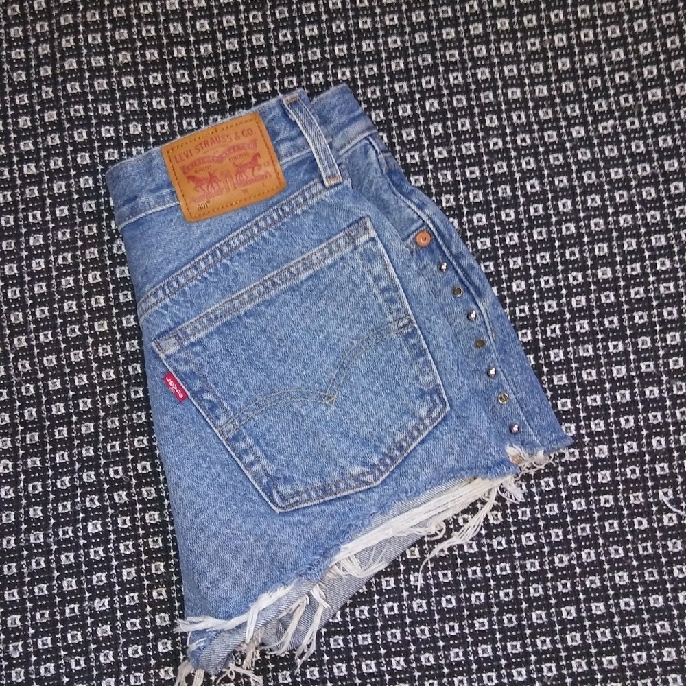 Levi's studded cutoff shorts